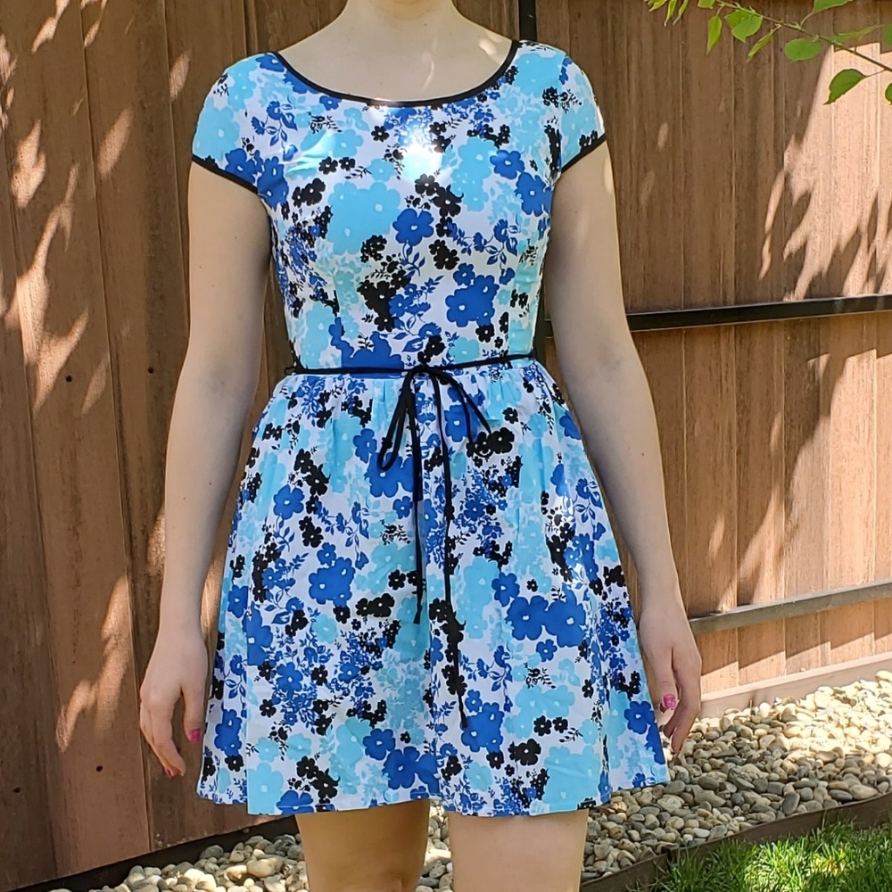 Blue Floral Dress Size 3